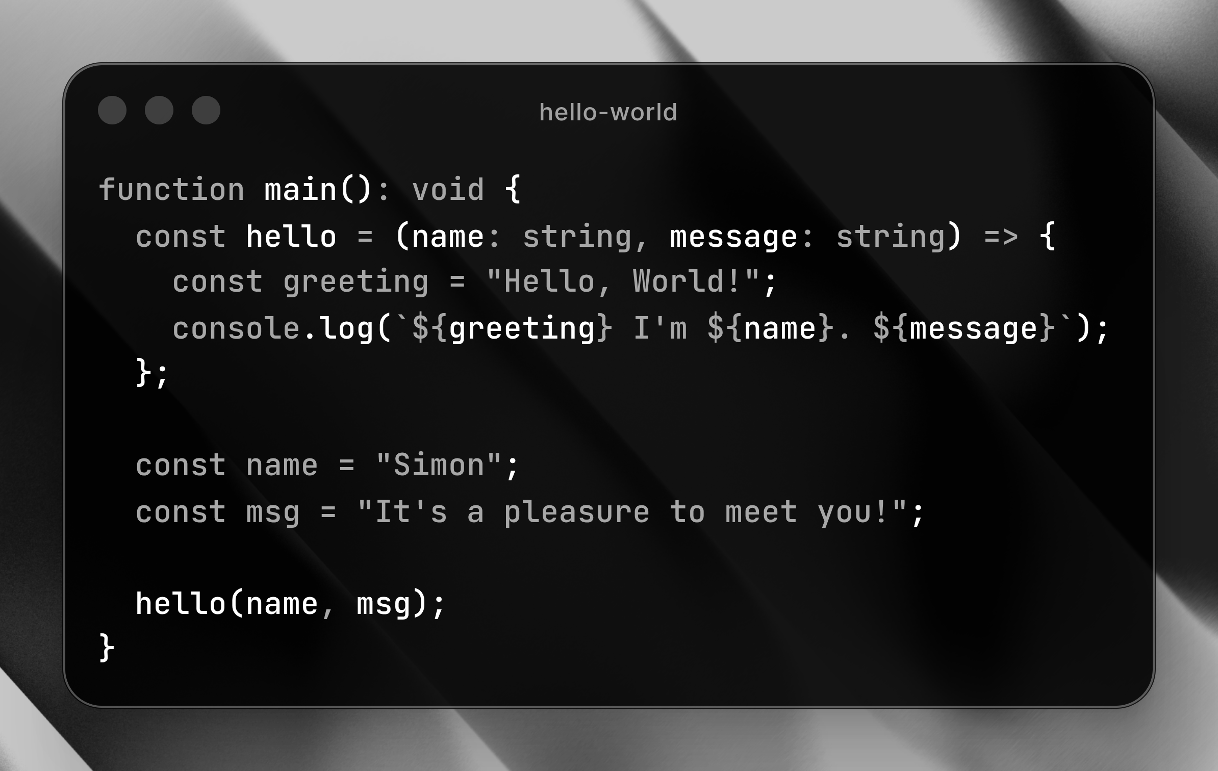 Hello, World!